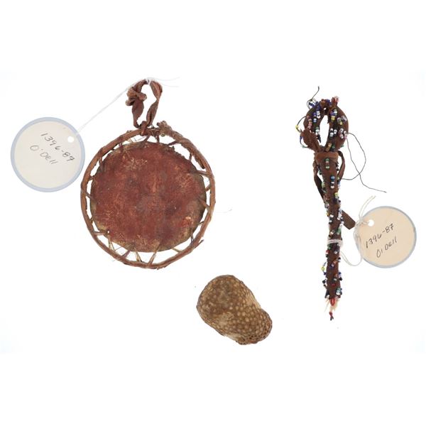 Early 1900 Sioux Shield & Club ex-C.M. Russell