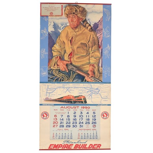 Winold Reiss Empire Builder GNRR Calendar 1950