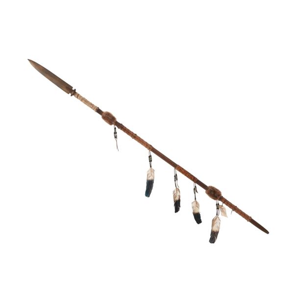 Chippewa Cree Ceremonial Medicine Staff Lance