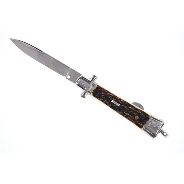Bargeon Inox French Stiletto Switchblade Faux Stag