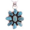 Image 3 : Navajo R. Sam Sterling Turquoise Pendant Necklace