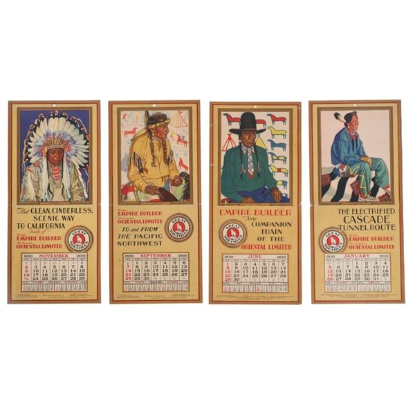 Great Northern RR Calendars Winold Reiss 1930