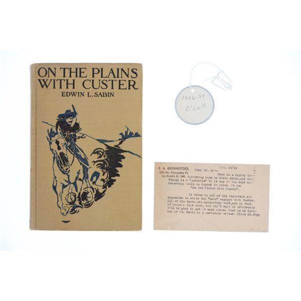 1st Ed. "On The Plains With Custer", E. Sabin 1913