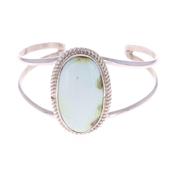 Navajo C. Tsosie Sterling & Palomino Cuff Bracelet