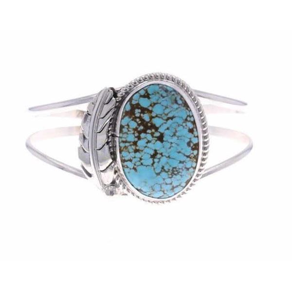 Navajo Number 8 Spiderweb Turquoise Bracelet