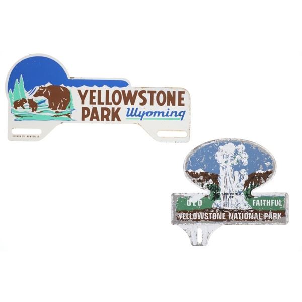 Vintage Yellowstone Park License Plate Toppers