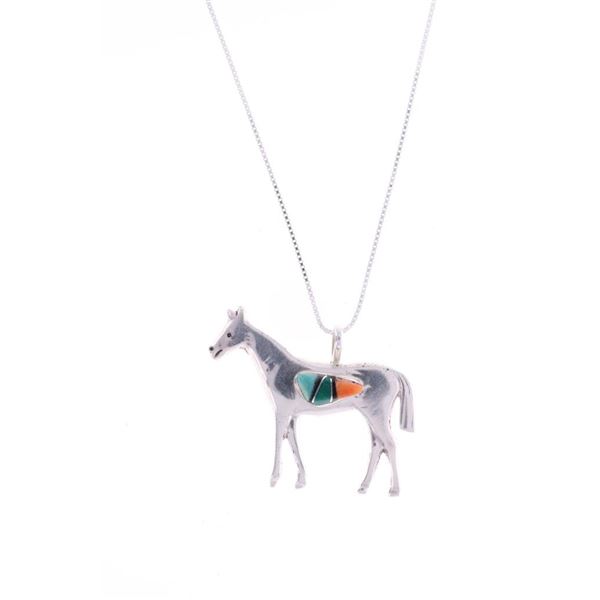 Navajo Melissa Yazzie Multistone Horse Necklace