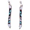 Image 1 : Navajo Lester Jackson Multi-Stone Inlay Earrings