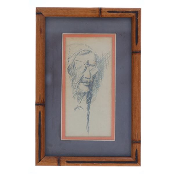 Bert D. Seabourn (1931-2022) "Kiowa Man" Sketch