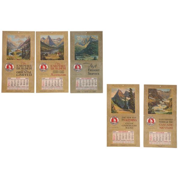 GNRR & Adolph Heinze Single Calendars 1929 (4)