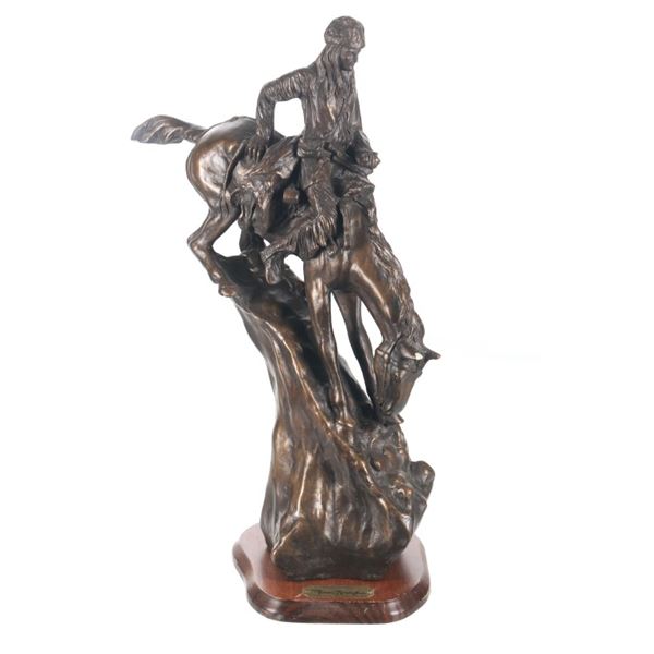 Frederic Remington Mountain Man Bronze'd Sculpture