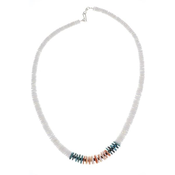 San Felipe R. Garcia Sterling Heishi Necklace