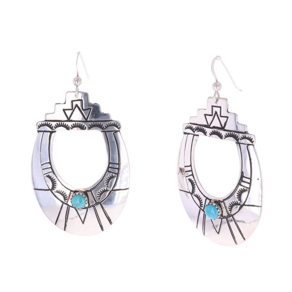 Navajo Tommy Singer Sterling & Turquoise Earrings