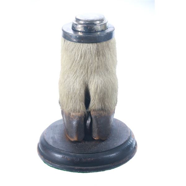 Victorian Style Goat Hoof Inkwell Early 1900s
