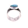 Image 3 : Navajo H. Tsosie Sterling & Fox Turquoise Ring