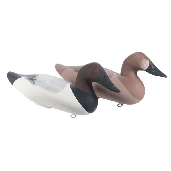 Canvasback Decoy Pair by Patrick Vincenti ca 1980s