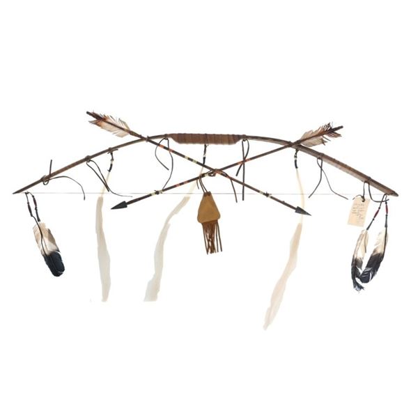 Apache Carl Pierce Bow and Arrows Wall Hanging