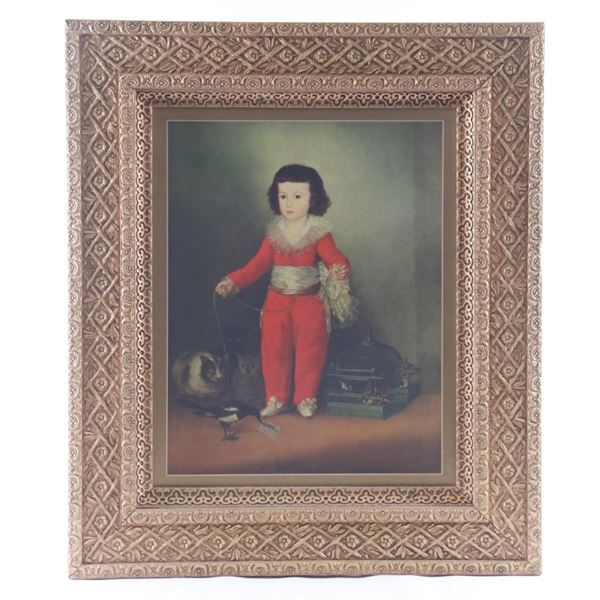 Francisco De Goya "Goya's Red Boy" Litho 1950s