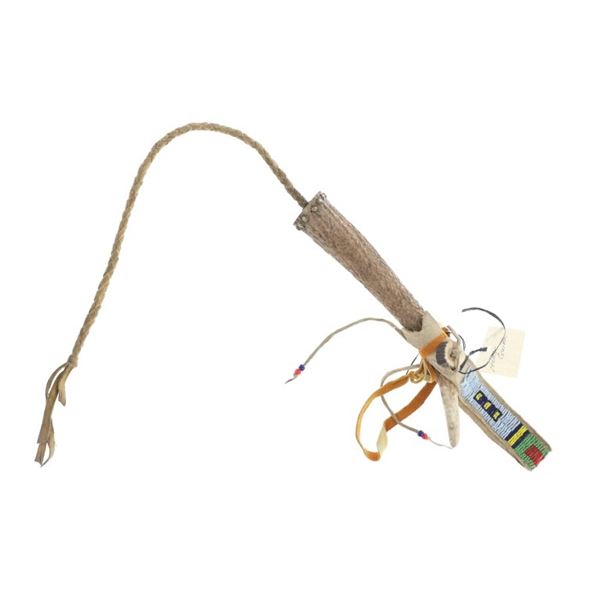 Plains Indians Beaded Elk Tine Riding Quirt