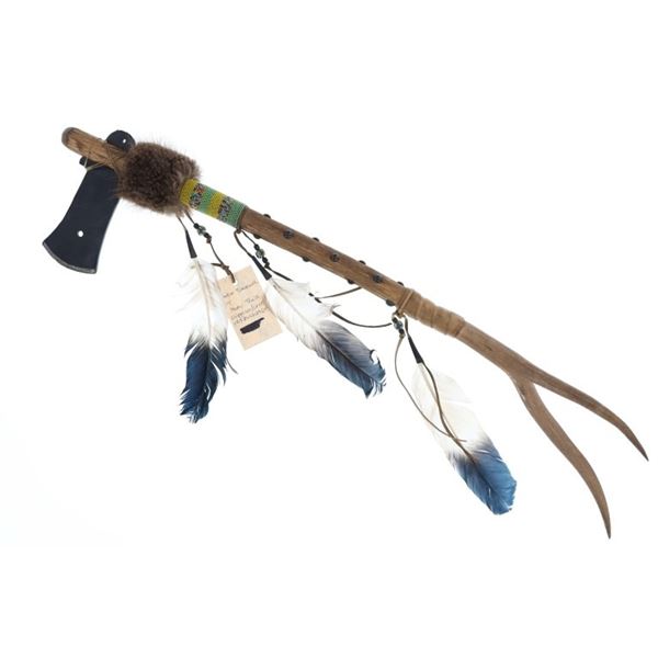 Leonard & Laurie Many Trails Antler Tomahawk