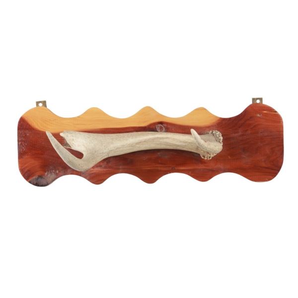 Montana Rustic Folk Art Antler Tine Hat Rack