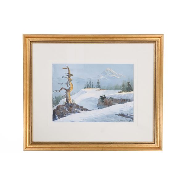 Frederick Kubitz Original Watercolor "Crater Lake"