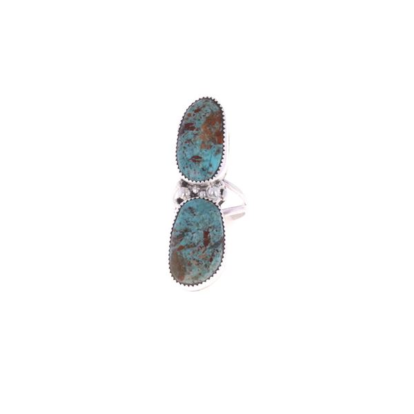 Navajo BB Tsosie Sterling Silver Turquoise Ring