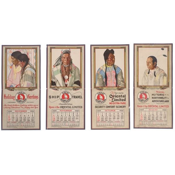 Rare Great Northern Railroad Calendars 1928