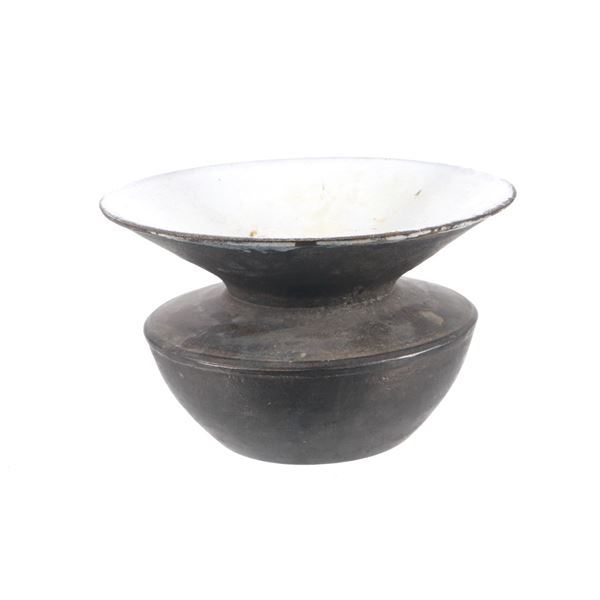 Cast Iron & Porcelain Railroad Spittoon Early 1900