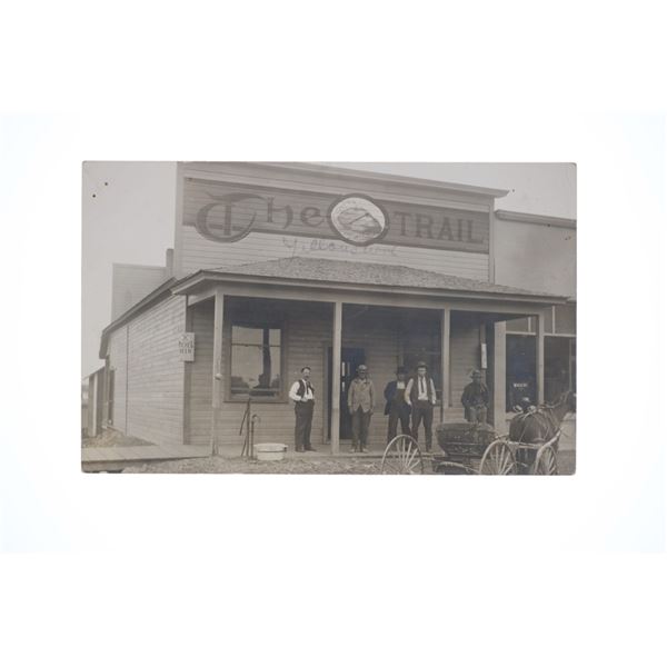 1924 "The Trail" Conrad, Mont. Real Photo Postcard