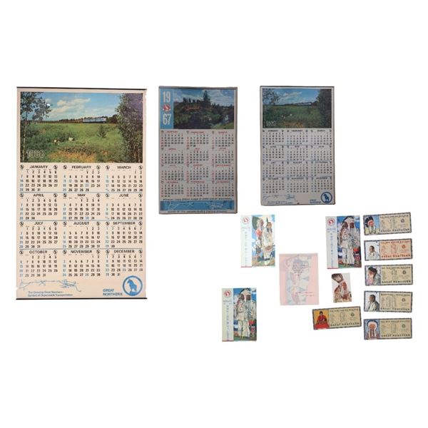 Great Northern RR Large Format Calendars 1967-68