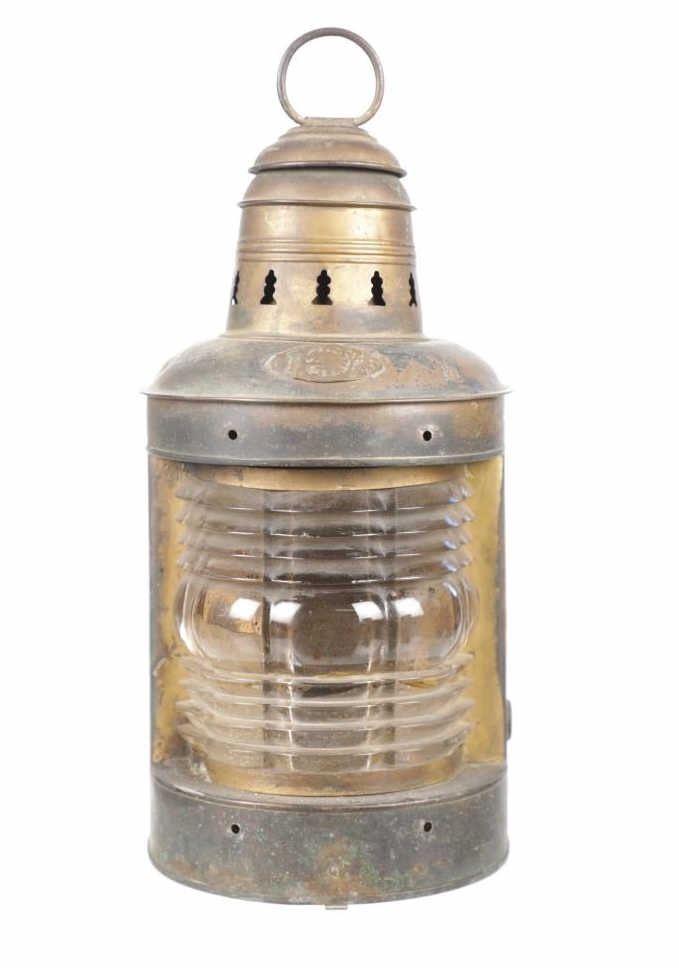 Ca. 1890-1910 Brass Triplex Maritime Boat Lantern