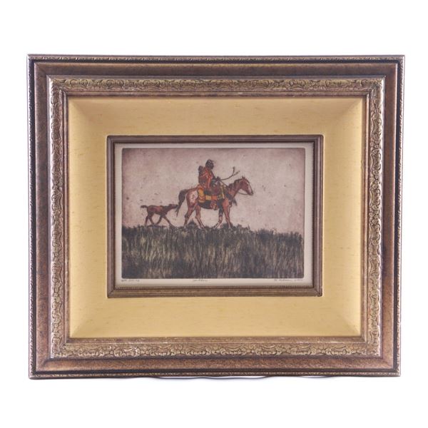 Original Mary Anna Lehman Coloured Etching 1971