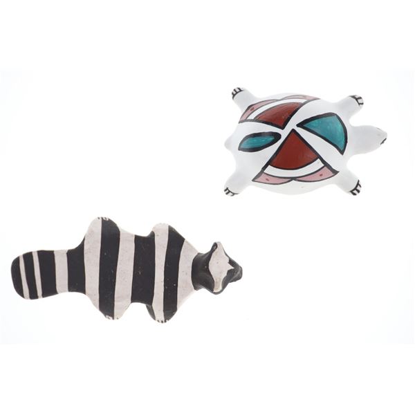 Miniature Acoma & Navajo Effigy Pottery Animals