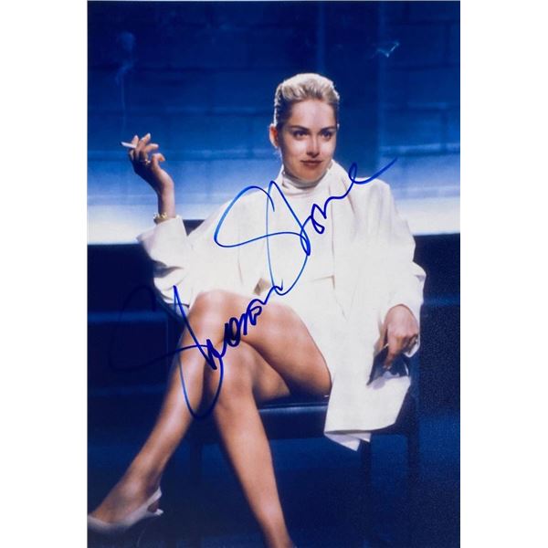 Basic Instinct Sharon Stone facsimile signed  movie photo