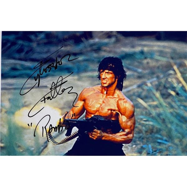 Rambo First Blood Sylvester Stallone facsimile signedphoto