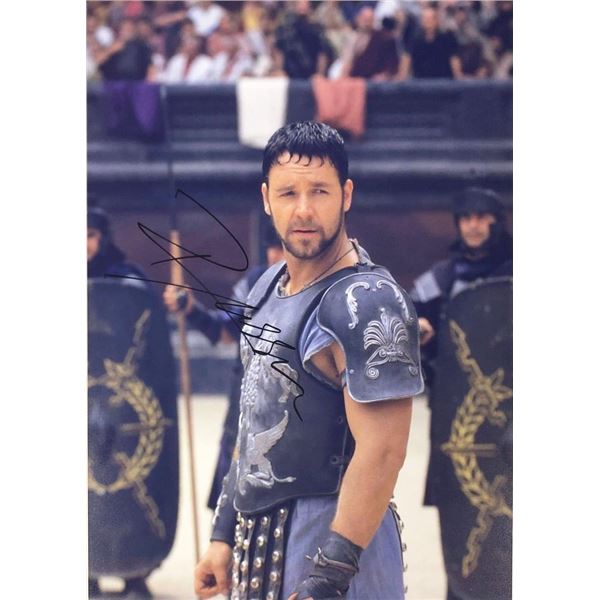 Gladiator Russell Crowe facsimile signed movie photo