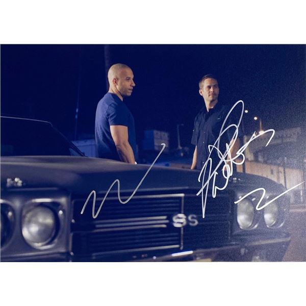Fast & Furious cast facsimile signed  photo