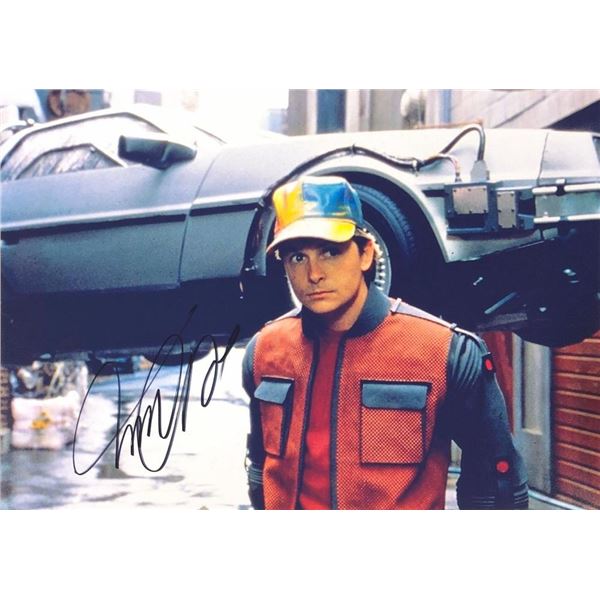 Back to the Future Michael J. Fox facsimile Signed Movie Photo