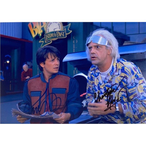 Back to the Future cast facsimile signed  movie photo