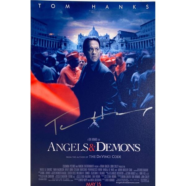 Angels and Demons Tom Hanks facsimile signed  movie photo