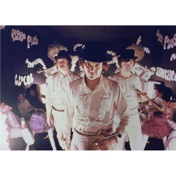 A Clockwork Orange Malcolm McDowell facsimile signed movie photo