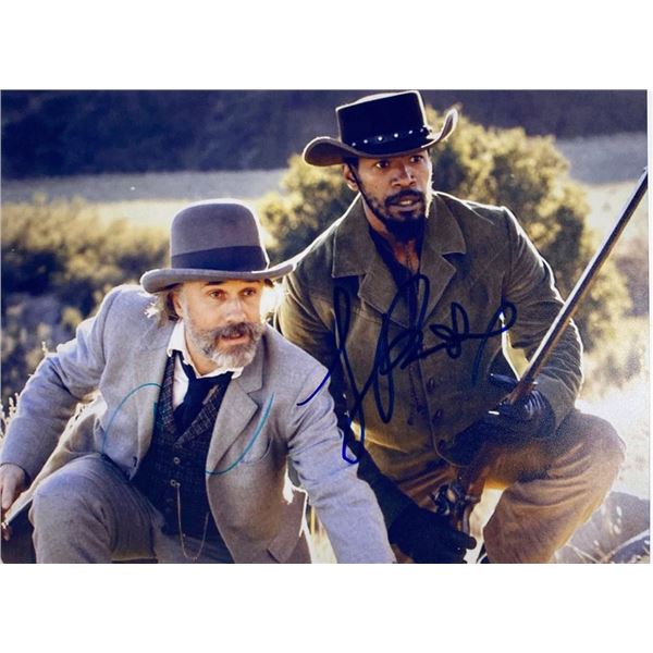 Django Unchained Christoph Waltz and Jamie Foxx facsimile signed  movie photo