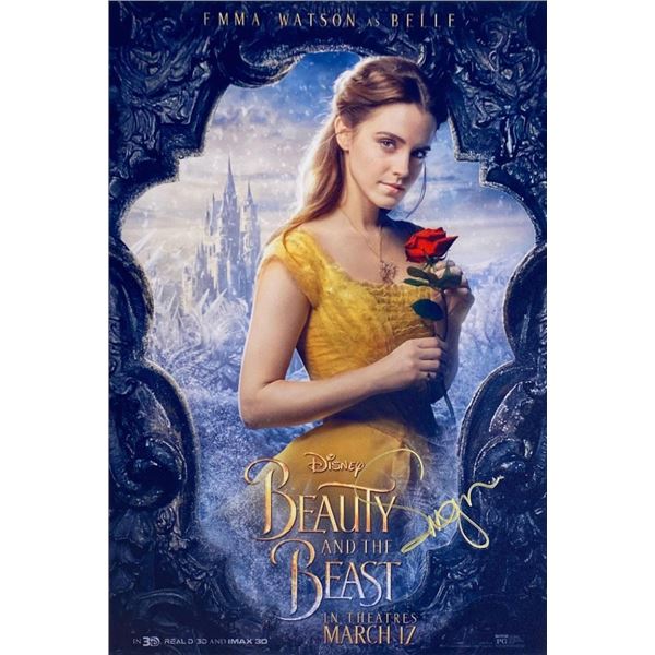 Beauty and the Beast Emma Watson facsimile signed movie photo