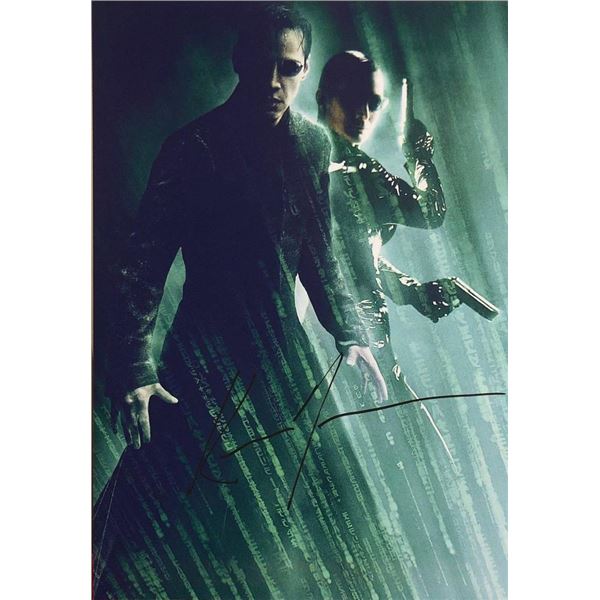 The Matrix Keanu Reeves facsimile signed movie photo