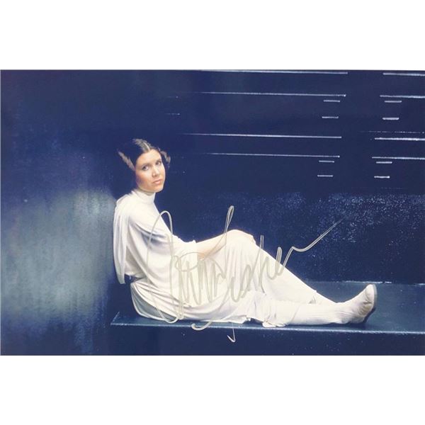 Star Wars Carrie Fisher facsimile Signed Photo