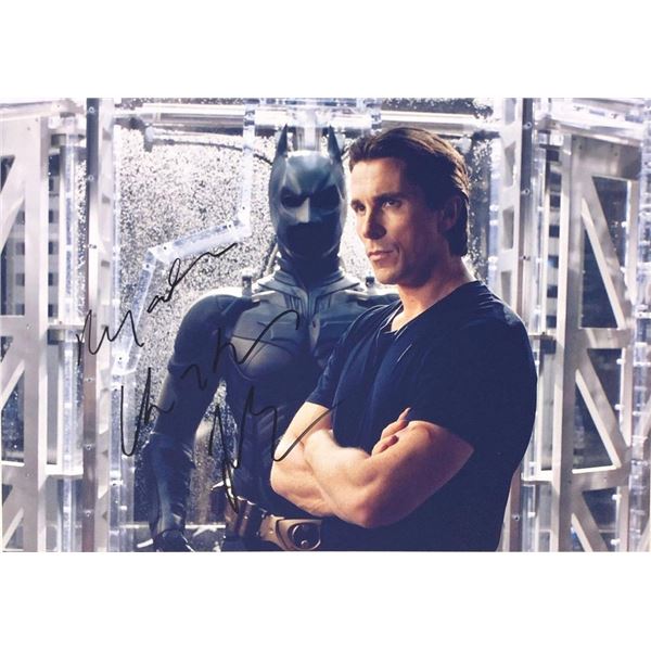 Batman Christian Bale facsimile Signed Movie Photo