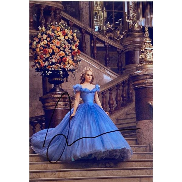 Cinderella Lily James facsimile signed movie photo