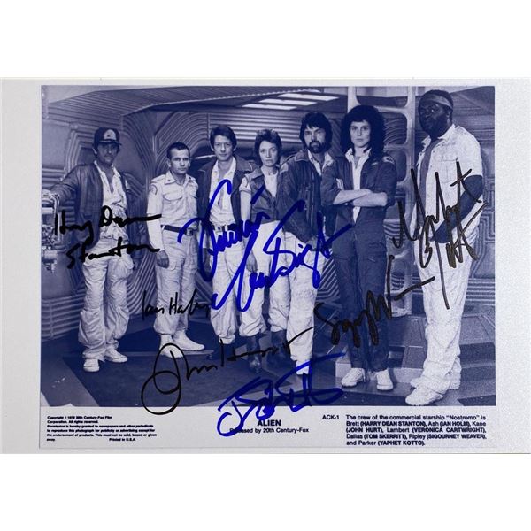 Alien cast facsimile signed  movie photo