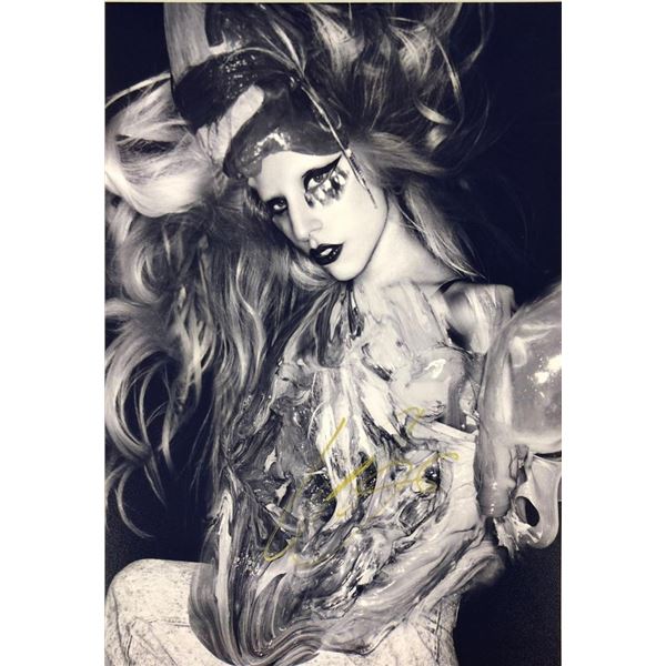 Lady Gaga facsimile signed photo